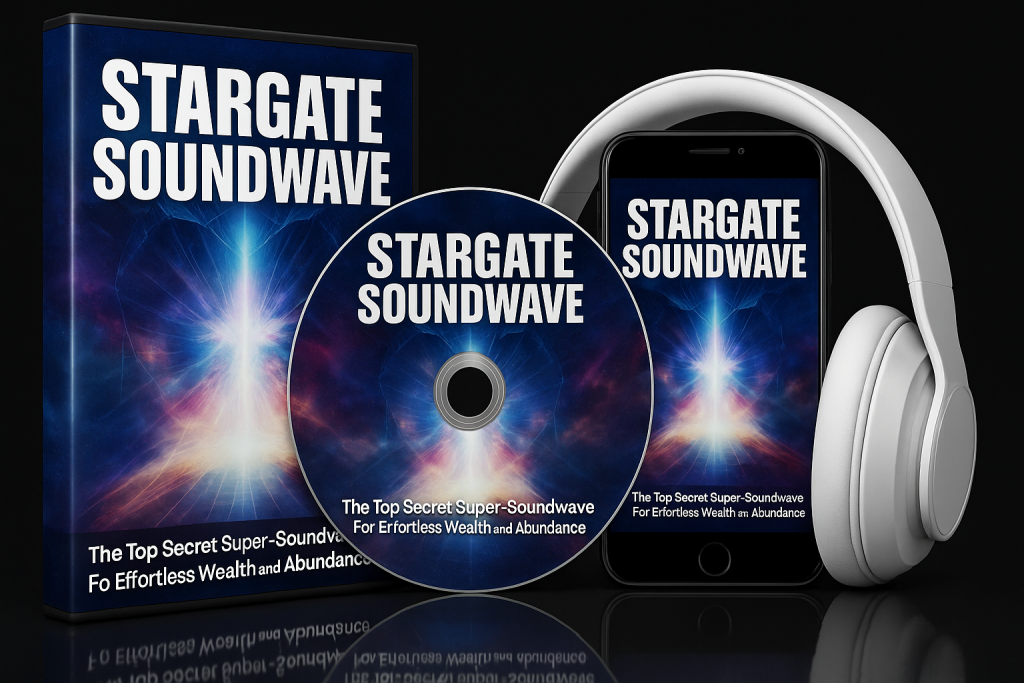 Visual representation of Stargate Soundwave technology activating the third eye and pineal gland through vibrational frequencies.